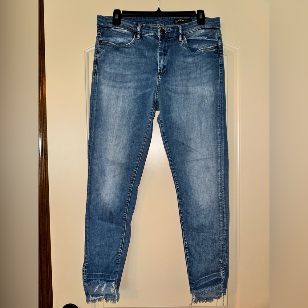 Blank NYC Blue Step Hem Skinny Jeans